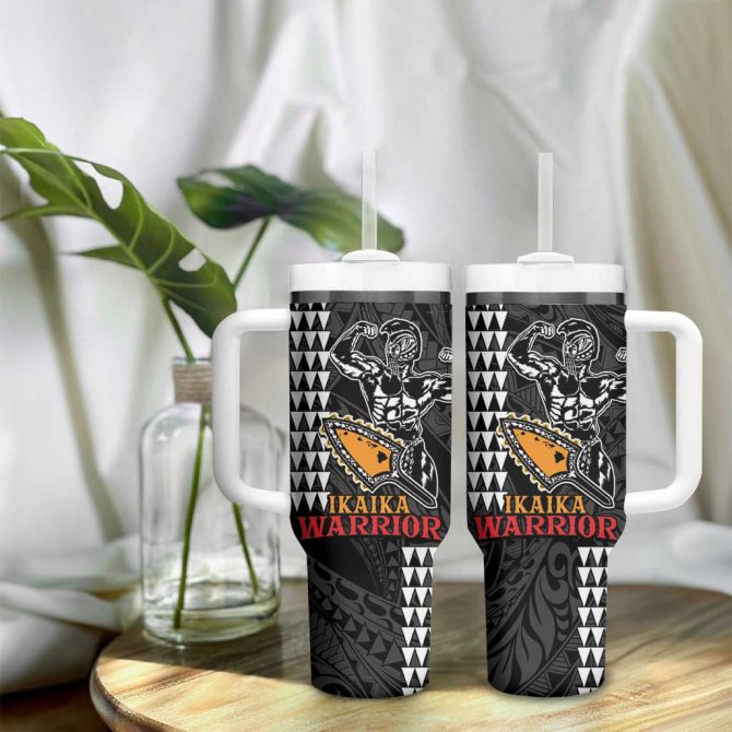 Aloha Ikaika Warrior Helmet Custom Stanley Quencher 40Oz Stainless Steel Tumbler With Handle - Image 9