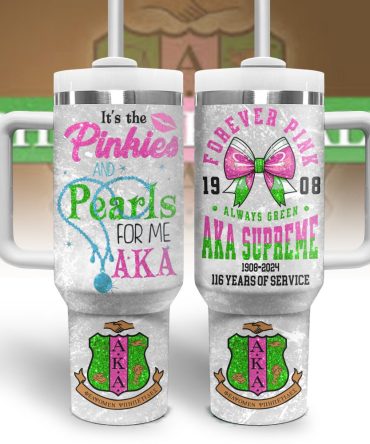 Alpha Kappa Alpha Aka Custom Stanley Quencher 40Oz Stainless Steel Tumbler With Handle