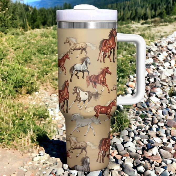 Amazing Horse Custom Stanley Quencher 40Oz Stainless Steel Tumbler With Handle - Image 2