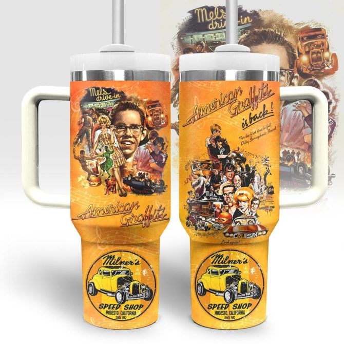 American Graffiti Movies Custom Stanley Quencher 40Oz Stainless Steel Tumbler