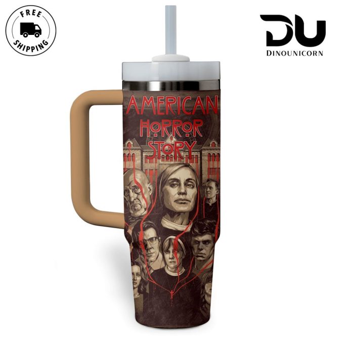 American Horror Story Tv Series Custom Stanley Quencher 40Oz Stainless Steel Tumbler With Handle - Image 3