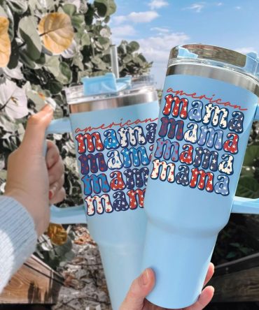 American Mama Custom Stanley Quencher 40Oz Stainless Steel Tumbler