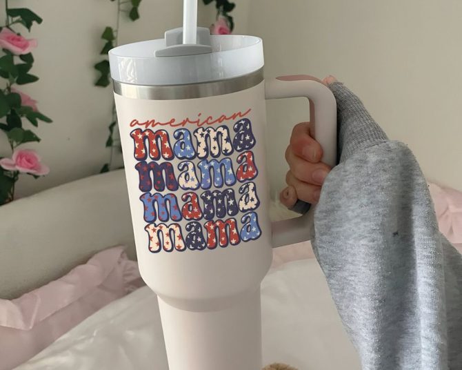 American Mama Custom Stanley Quencher 40Oz Stainless Steel Tumbler