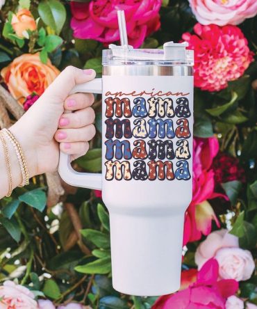 American Mama Custom Stanley Quencher 40Oz Stainless Steel Tumbler