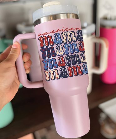 American Mama Custom Stanley Quencher 40Oz Stainless Steel Tumbler