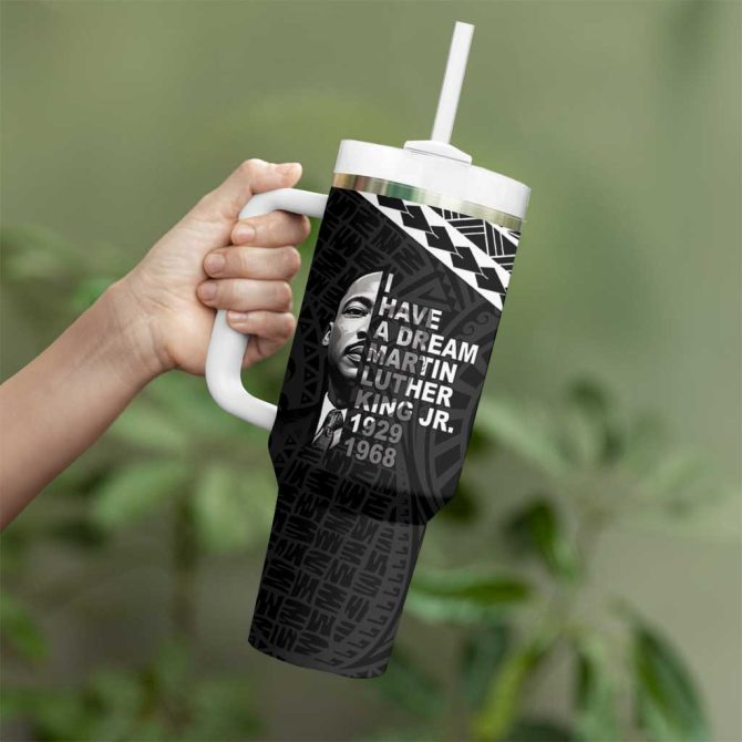 American Samoa Mlk Day Polynesian Custom Stanley Quencher 40Oz Stainless Steel Tumbler With Handle - Image 3