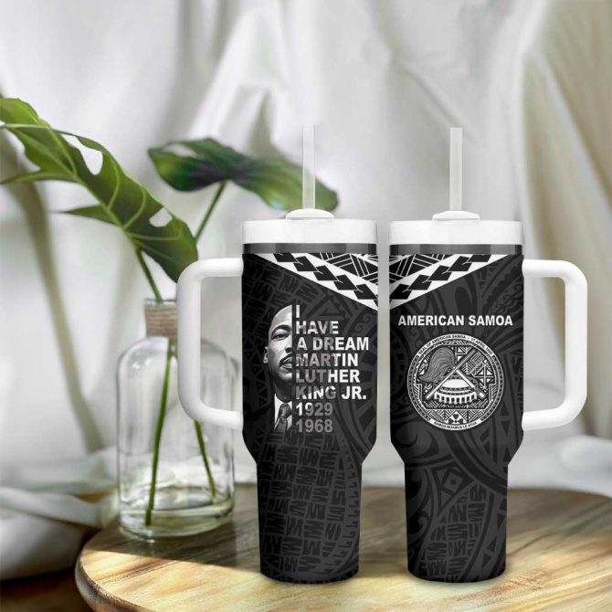 American Samoa Mlk Day Polynesian Custom Stanley Quencher 40Oz Stainless Steel Tumbler With Handle - Image 9
