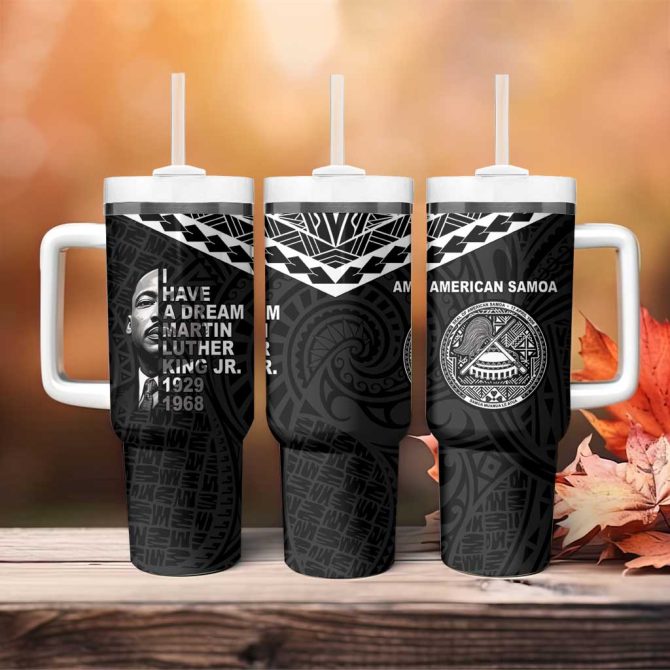 American Samoa Mlk Day Polynesian Custom Stanley Quencher 40Oz Stainless Steel Tumbler With Handle - Image 4