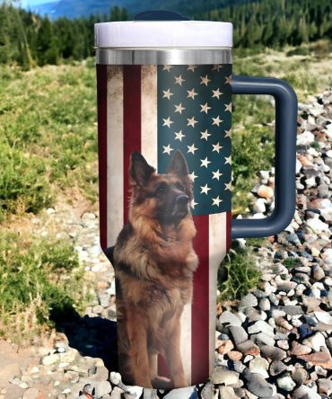 American Shepherd Dog Custom Stanley Quencher 40Oz Stainless Steel Tumbler With Handle