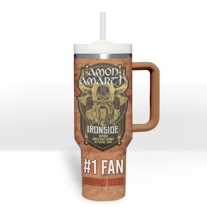 Amon Amarth Music Custom Stanley Quencher 40Oz Stainless Steel Tumbler With Handle - Image 4