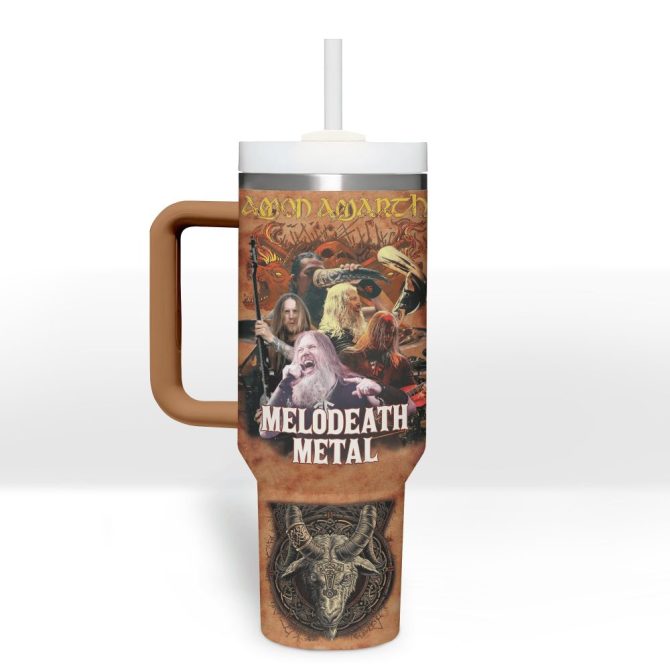 Amon Amarth Music Custom Stanley Quencher 40Oz Stainless Steel Tumbler With Handle - Image 3