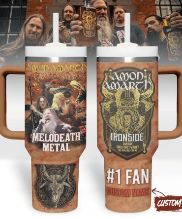 Amon Amarth Music Custom Stanley Quencher 40Oz Stainless Steel Tumbler With Handle