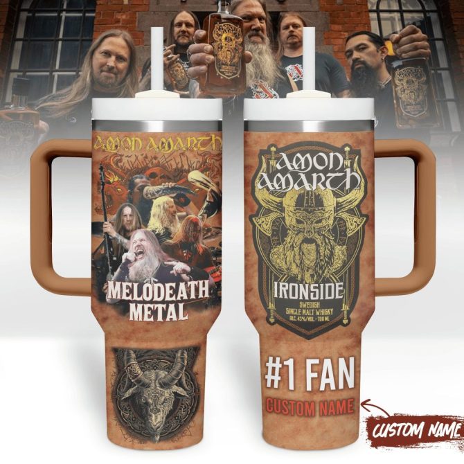 Amon Amarth Music Custom Stanley Quencher 40Oz Stainless Steel Tumbler With Handle