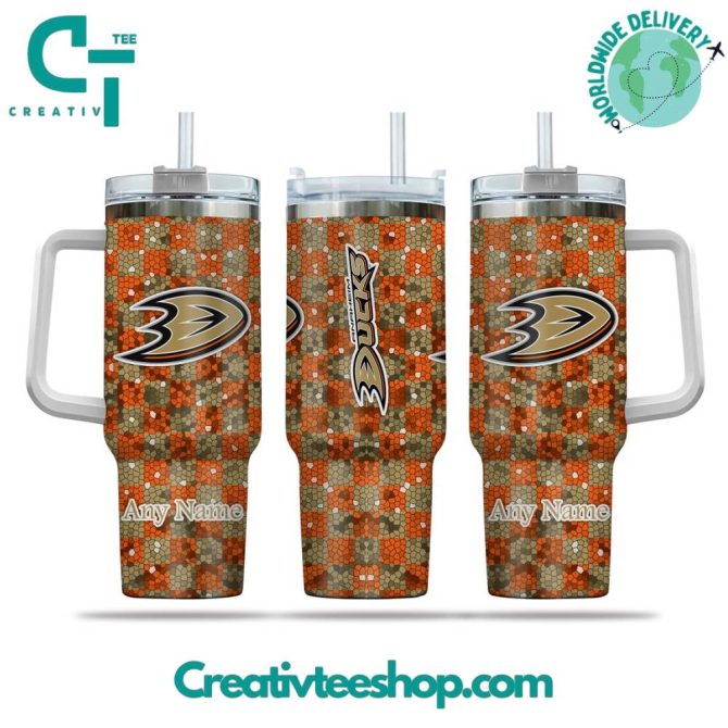 Anaheim Ducks Nhl Custom Stanley Quencher 40Oz Stainless Steel Tumbler With Handle