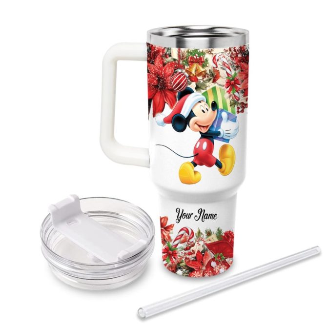 And Minnie Mickey Mouse And Friends Cartoon Custom Stanley Quencher 40Oz Stainless Steel Tumbler With Handle - Image 2