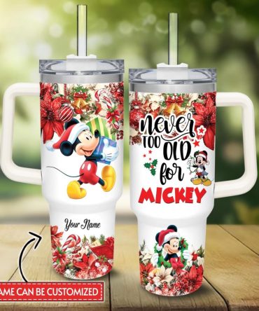 And Minnie Mickey Mouse And Friends Cartoon Custom Stanley Quencher 40Oz Stainless Steel Tumbler With Handle