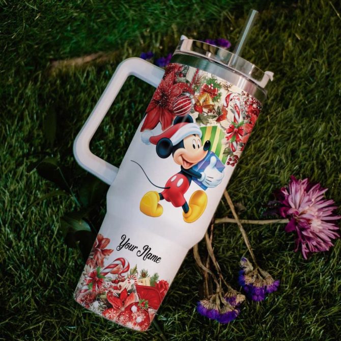 And Minnie Mickey Mouse And Friends Cartoon Custom Stanley Quencher 40Oz Stainless Steel Tumbler With Handle - Image 6