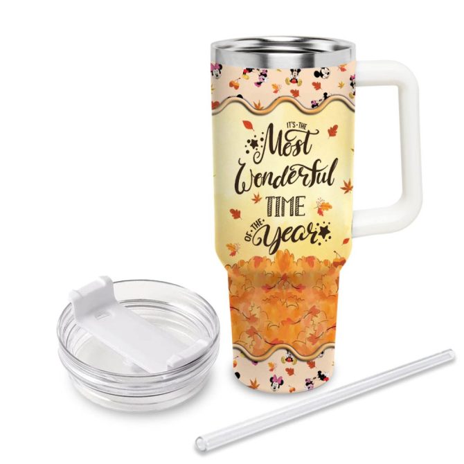 And Minnie Mickey Mouse And Friends Cartoon Custom Stanley Quencher 40Oz Stainless Steel Tumbler With Handle - Image 3