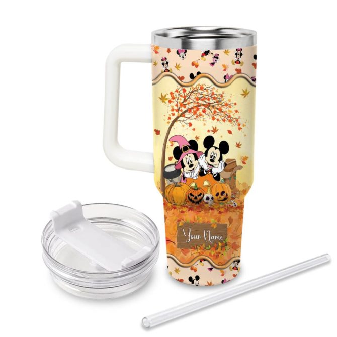 And Minnie Mickey Mouse And Friends Cartoon Custom Stanley Quencher 40Oz Stainless Steel Tumbler With Handle - Image 2