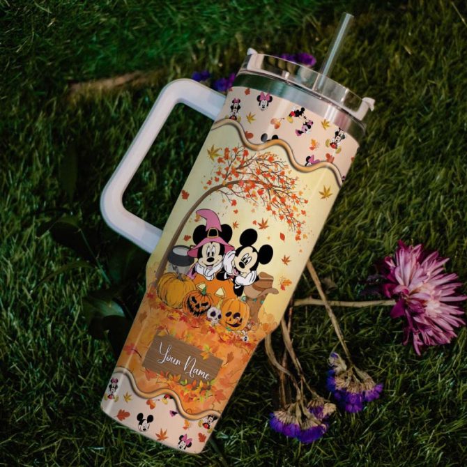 And Minnie Mickey Mouse And Friends Cartoon Custom Stanley Quencher 40Oz Stainless Steel Tumbler With Handle - Image 6