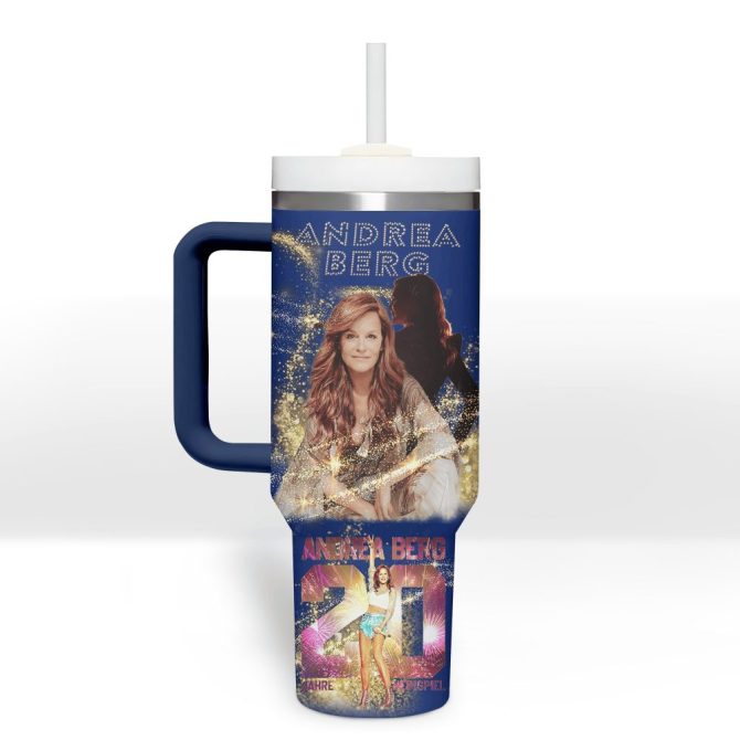 Andrea Berg Music Custom Stanley Quencher 40Oz Stainless Steel Tumbler With Handle - Image 4