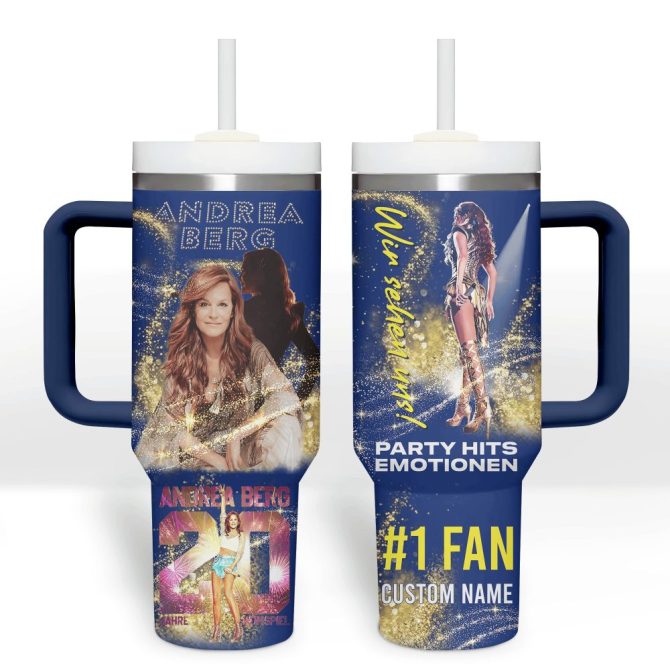 Andrea Berg Music Custom Stanley Quencher 40Oz Stainless Steel Tumbler With Handle - Image 2