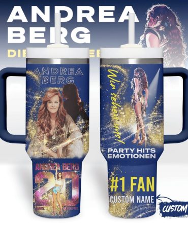 Andrea Berg Music Custom Stanley Quencher 40Oz Stainless Steel Tumbler With Handle