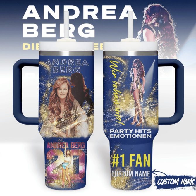 Andrea Berg Music Custom Stanley Quencher 40Oz Stainless Steel Tumbler With Handle