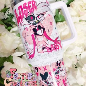 Angel Dust Hells Hotel Cartoon Custom Stanley Quencher 40Oz Stainless Steel Tumbler