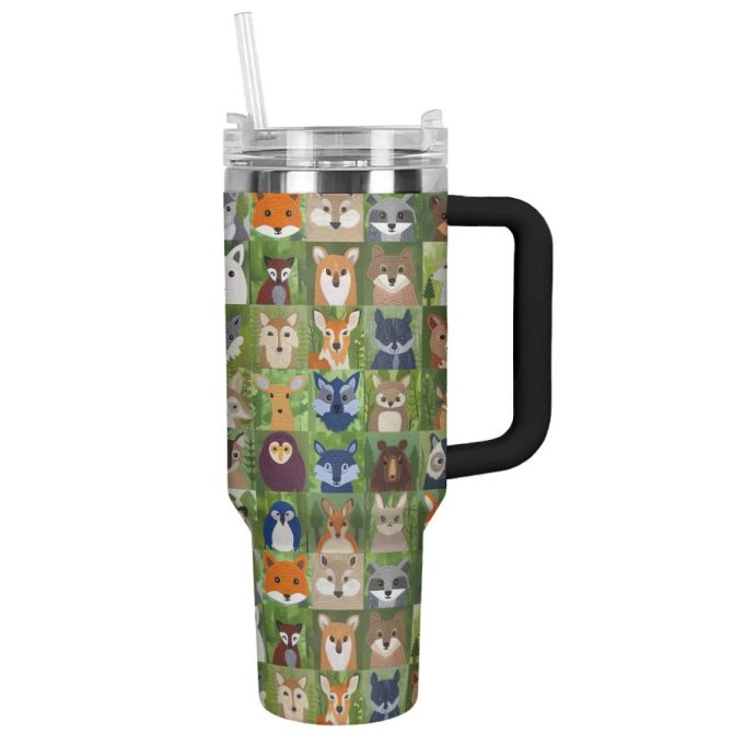 Animal Custom Stanley Quencher 40Oz Stainless Steel Tumbler With Handle - Image 2