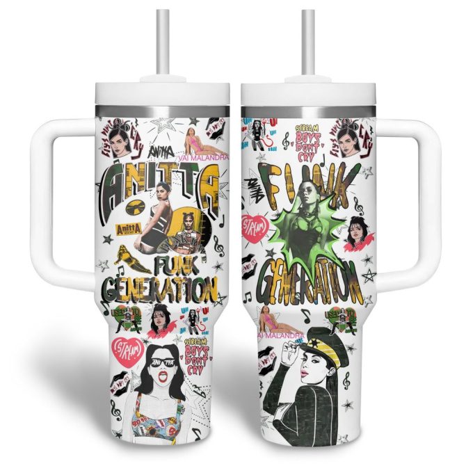 Anitta Music Custom Stanley Quencher 40Oz Stainless Steel Tumbler