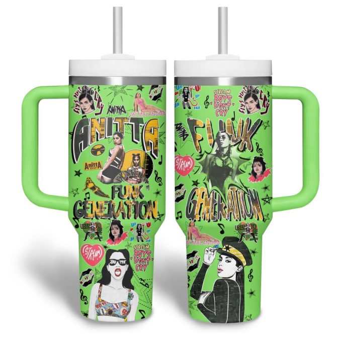 Anitta Music Custom Stanley Quencher 40Oz Stainless Steel Tumbler - Image 3