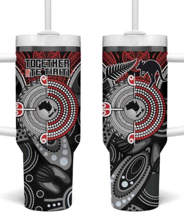 Aotearoa And Australia New Zealand Honour The Treaty Ake!Ake!Ake! Custom Stanley Quencher 40Oz Stainless Steel Tumbler With Handle