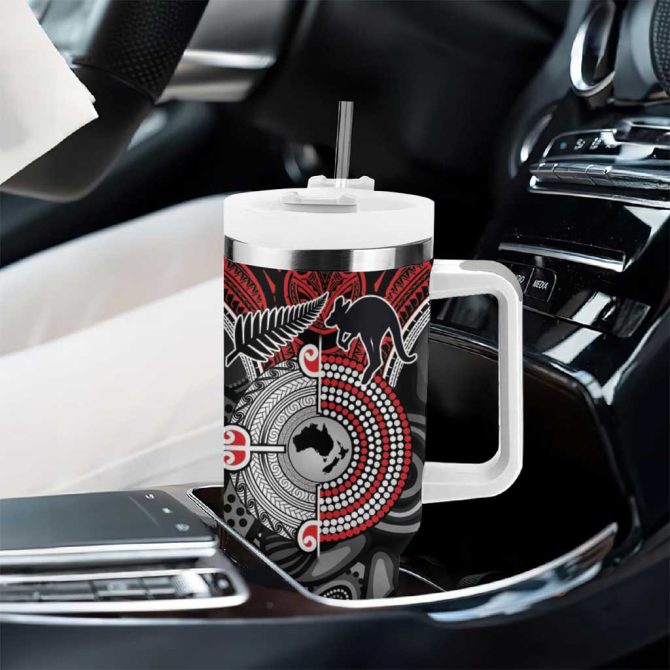 Aotearoa And Australia New Zealand Honour The Treaty Ake!Ake!Ake! Custom Stanley Quencher 40Oz Stainless Steel Tumbler With Handle - Image 8