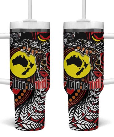 Aotearoa And Australia Toitu Te Tiriti Honour The Treaty Stand Together Stand Stronger Custom Stanley Quencher 40Oz Stainless Steel Tumbler With Handle