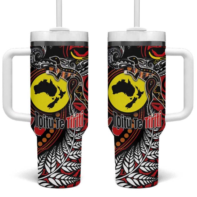 Aotearoa And Australia Toitu Te Tiriti Honour The Treaty Stand Together Stand Stronger Custom Stanley Quencher 40Oz Stainless Steel Tumbler With Handle