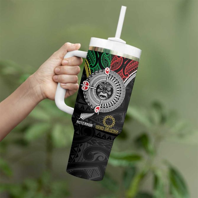 Aotearoa And Cook Islands Mo Te Tiriti New Zealand Custom Stanley Quencher 40Oz Stainless Steel Tumbler With Handle - Image 3