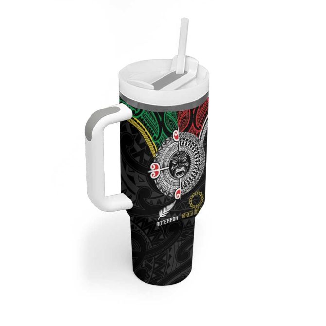 Aotearoa And Cook Islands Mo Te Tiriti New Zealand Custom Stanley Quencher 40Oz Stainless Steel Tumbler With Handle - Image 2