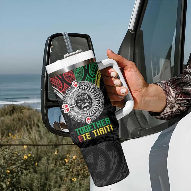 Aotearoa And Cook Islands Mo Te Tiriti New Zealand Custom Stanley Quencher 40Oz Stainless Steel Tumbler With Handle - Image 7