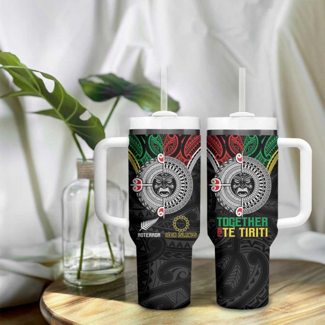 Aotearoa And Cook Islands Mo Te Tiriti New Zealand Custom Stanley Quencher 40Oz Stainless Steel Tumbler With Handle - Image 9