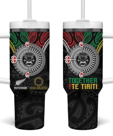 Aotearoa And Cook Islands Mo Te Tiriti New Zealand Custom Stanley Quencher 40Oz Stainless Steel Tumbler With Handle
