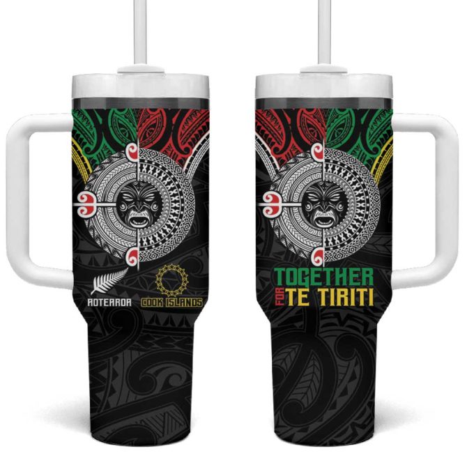 Aotearoa And Cook Islands Mo Te Tiriti New Zealand Custom Stanley Quencher 40Oz Stainless Steel Tumbler With Handle