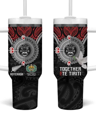 Aotearoa And Tonga Mo Te Tiriti New Zealand Honour The Treaty Ake!Ake!Ake! Custom Stanley Quencher 40Oz Stainless Steel Tumbler With Handle