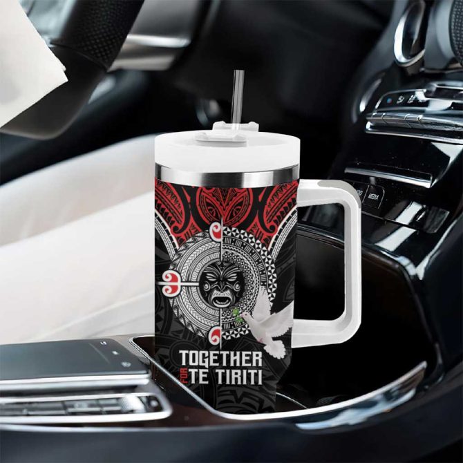 Aotearoa And Tonga Mo Te Tiriti New Zealand Honour The Treaty Ake!Ake!Ake! Custom Stanley Quencher 40Oz Stainless Steel Tumbler With Handle - Image 8