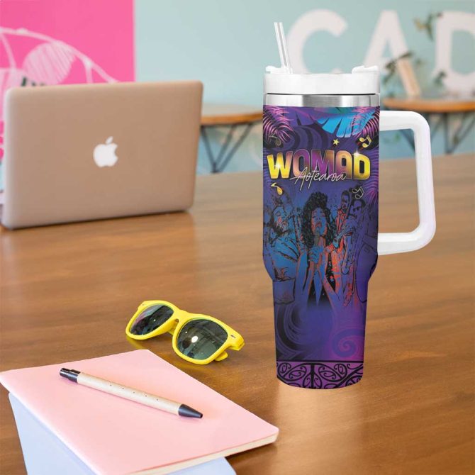 Aotearoa Arts Festival 2025 Maori Music Art Dance Rhythmic Custom Stanley Quencher 40Oz Stainless Steel Tumbler With Handle - Image 5