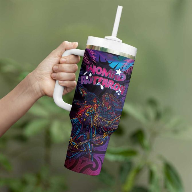 Aotearoa Arts Festival 2025 Maori Performing Art And Music Rhythmic Custom Stanley Quencher 40Oz Stainless Steel Tumbler With Handle - Image 3