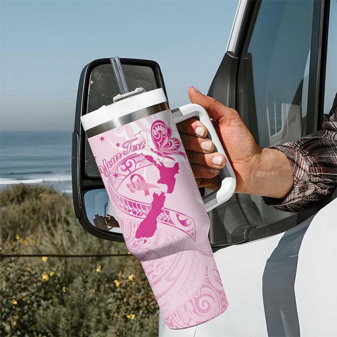 Aotearoa Breast Cancer Maori Custom Stanley Quencher 40Oz Stainless Steel Tumbler With Handle - Image 7