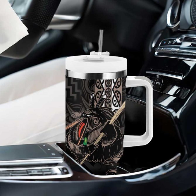 Aotearoa Hei Matau Haka Kiwi Mix Maori Mangopare Custom Stanley Quencher 40Oz Stainless Steel Tumbler With Handle - Image 8
