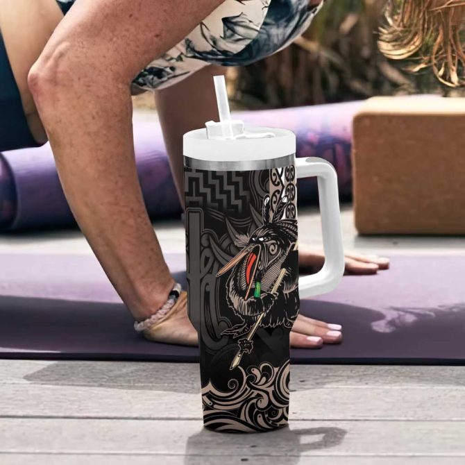 Aotearoa Hei Matau Haka Kiwi Mix Maori Mangopare Custom Stanley Quencher 40Oz Stainless Steel Tumbler With Handle - Image 6