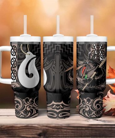 Aotearoa Hei Matau Haka Kiwi Mix Maori Mangopare Custom Stanley Quencher 40Oz Stainless Steel Tumbler With Handle